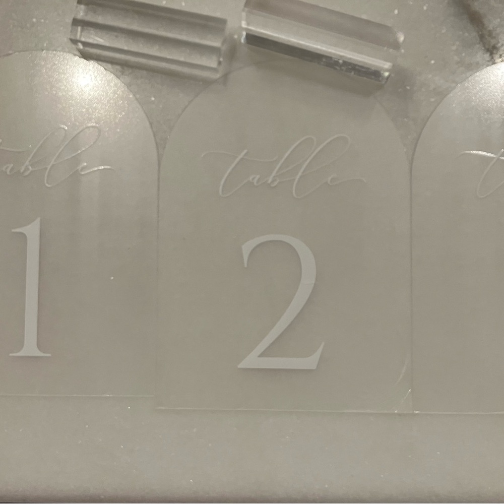Elegant Table Number Cards